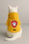 Printed Dog and Cat Clothing & Dress with Fleece Inside - Yellow Color K Hooded Hoodie Bdd64 - 3