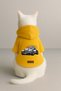 Printed Dog and Cat Clothing & Dress with Fleece Inside - Yellow Color K Hooded Hoodie B8C99 - 3