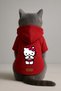 Printed Dog and Cat Outfit & Dress with Fleece Inside - Red Color K Hooded Hoodie Bb0Ec - 3