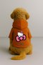 Printed Dog and Cat Clothing & Dress with Fleece Inside - Orange Color K Hooded Hoodie Ba714