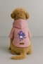 Printed Dog and Cat Clothing & Dress with Fleece Inside - Pink Color K Hooded Hoodie B589A - 2