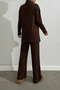 Stand-Up Collar Tunic with Tie-Up Long Sleeves and Tunic Pants Set - 5