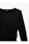 Slim Fit Long Sleeve Crew Neck T-Shirt with Metal Accessories - 5