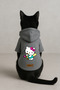 Printed Inside Fleece Dog and Cat Clothing & Dress - Grey Color K Hooded Hoodie B8228 - 3