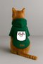 Printed Dog and Cat Clothing & Dress with Fleece Inside - Green Color K Hooded Hoodie Bf651 - 3