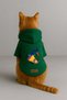 Printed Dog and Cat Clothing & Dress with Fleece Inside - Green Color K Hooded Hoodie Bca9A - 3