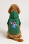 Printed Dog and Cat Clothing & Dress with Fleece Inside - Green Color K Hooded Hoodie Bb21D - 2