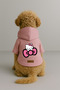 Printed Dog and Cat Clothing & Dress with Fleece Inside - Pink Color K Hooded Hoodie Ba714 - 2