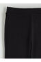 Black Ribbed Spanish Leggings for Girls - 2