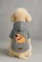 Printed Dog and Cat Clothing & Dress with Fleece Inside - Grey Color K Hooded Hoodie Bf473 - 2