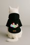 Printed Dog and Cat Clothing & Dress with Fleece Inside - Black Color K Hooded Hoodie B0119 - 3