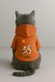 Printed Dog and Cat Clothing & Dress with Fleece Inside - Orange Color K Hooded Hoodie B6862 - 3