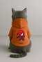 Printed Dog and Cat Clothing & Dress with Fleece Inside - Orange Color K Hooded Hoodie Bafc2 - 3