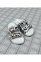 Women's Furry Leopard Print Double Buckle Orthopedic Sole Slippers - 2