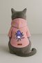 Printed Dog and Cat Clothing & Dress with Fleece Inside - Pink Color K Hooded Hoodie B589A - 3