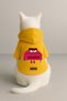 Printed Dog and Cat Clothing & Dress with Fleece Inside - Yellow Color K Hooded Hoodie B7Ccb - 3