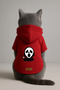 Printed Dog and Cat Clothing & Dress with Fleece Inside - Red Color K Hooded Hoodie B9A84 - 3