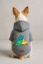 Printed Dog and Cat Clothing & Dress with Fleece Inside - Gray Color K Hooded Hoodie B1Cdb