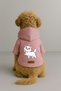 Printed Dog and Cat Clothing & Dress with Fleece Inside - Pink Color K Hooded Hoodie B05F2 - 2