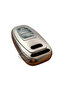 For Audi A1 A3 A4 A5 A6 A7 A8 Q3 Q5 Q7 Tt Silicone Key Case Cover Auto Key Shell Keychain Titan Gray - 4