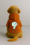 Printed Dog and Cat Clothing & Dress with Fleece Inside - Orange Color K Hooded Hoodie Ba501
