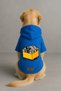 Printed Dog and Cat Clothing & Dress with Fleece Inside - Blue Color K Hooded Hoodie B439B - 2