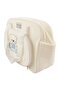 Unisex Ecru Cream Blue Good Night Corded Fabric Care Bag with Teddy Bear - 2