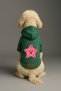 Printed Dog and Cat Clothing & Dress with Fleece Inside - Green Color K Hooded Hoodie Bccac