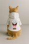 Printed Dog and Cat Clothing & Dress with Fleece Inside - White Color K Hooded Hoodie Bba8D - 3