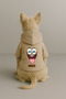 Printed Dog and Cat Clothing & Dress with Fleece Inside - Beige Color K Hooded Hoodie Bba8D - 2