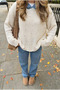 Women's Hollow Out Off Shoulder Hooded Loose 100% Cotton Knitwear Sweater - 3