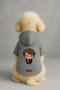 Printed Dog and Cat Clothing & Dress with Fleece Inside - Gray Color K Hooded Hoodie B30B6 - 2