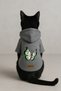 Printed Dog and Cat Clothing & Dress with Fleece Inside - Gray Color K Hooded Hoodie B98A7 - 3