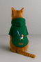 Printed Dog and Cat Clothing & Dress with Fleece Inside - Green Color K Hooded Hoodie B9989 - 3