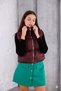 Women's Burgundy Women's Vest Winter Filled New Season - 2