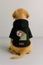 Printed Dog and Cat Clothing & Dress with Fleece Inside - Black Color K Hooded Hoodie B2065