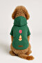 Printed Inside Fleece Dog and Cat Clothing & Dress - Green Color K Hooded Hoodie Bb575 - 2