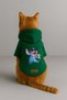 Printed Dog and Cat Clothing & Dress with Fleece Inside - Green Color K Hooded Hoodie Bb21D - 3