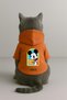 Printed Dog and Cat Clothing & Dress with Fleece Inside - Orange Color K Hooded Hoodie Bd517 - 3