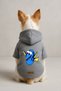 Printed Dog and Cat Clothing & Dress with Fleece Inside - Gray Color K Hooded Hoodie B11Ad