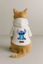 Printed Inside Fleece Dog and Cat Clothing & Dress - White Color K Hooded Hoodie Be339 - 3