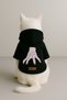Printed Dog and Cat Clothing & Dress with Fleece Inside - Black Color K Hooded Hoodie B42Cc - 3