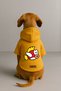 Printed Dog and Cat Clothing & Dress with Fleece Inside - Yellow Color K Hooded Hoodie B7F3C - 2