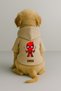 Printed Dog and Cat Clothing & Dress with Fleece Inside - Beige Color K Hooded Hoodie B3Eb0