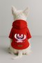 Printed Dog and Cat Clothing & Dress with Fleece Inside - Red Color K Hooded Hoodie B2Bf2