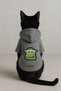 Printed Dog and Cat Clothing & Dress with Fleece Inside - Grey Color K Hooded Hoodie B5Cff - 3