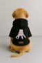 Printed Dog and Cat Clothing & Dress with Fleece Inside - Black Color K Hooded Hoodie B42Cc