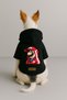 Printed Dog and Cat Outfit & Dress with Fleece Inside - Black Color K Hooded Hoodie Bf28C - 2