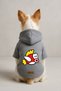 Printed Dog and Cat Clothing & Dress with Fleece Inside - Gray Color K Hooded Hoodie B7F3C