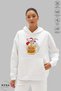 Unisex Hoodie Long Sleeve Santa Claus Printed Hooded Fleece-Lined Oversized Cotton Sweatshirt - 3